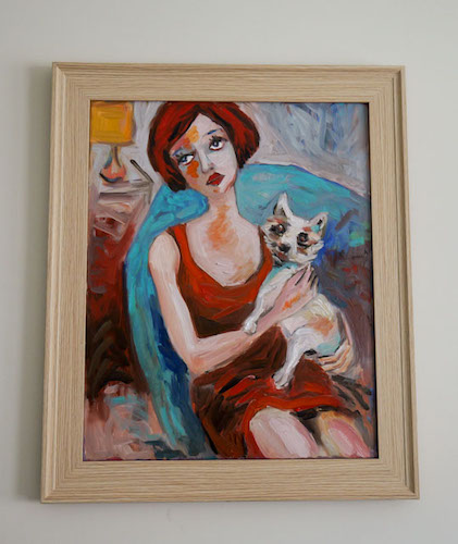 Her Quiet Companion – original painting by Asali Studio